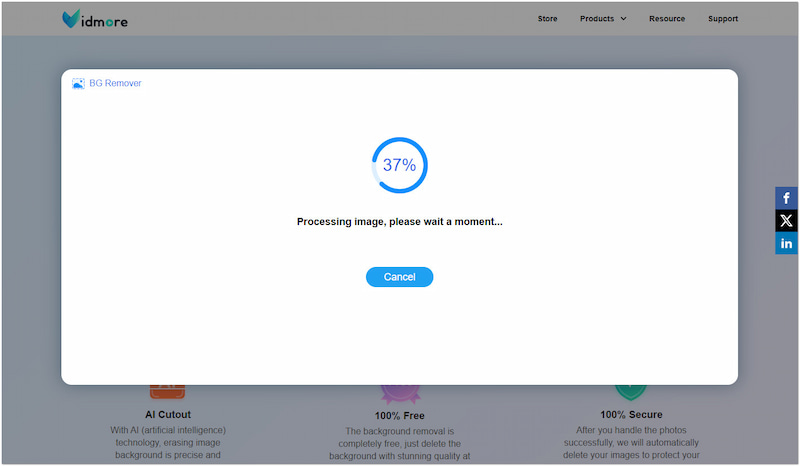 Hintergrundentfernung starten