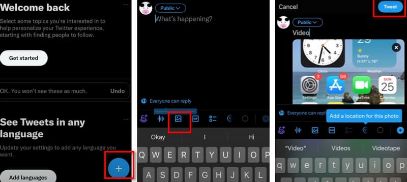 Twitter Upload Mobil