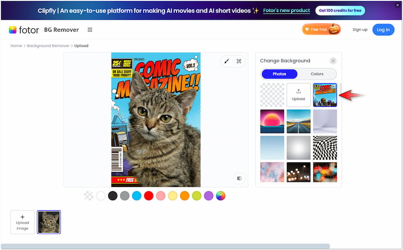 Vorlagen oder KI-Hintergründe verwenden