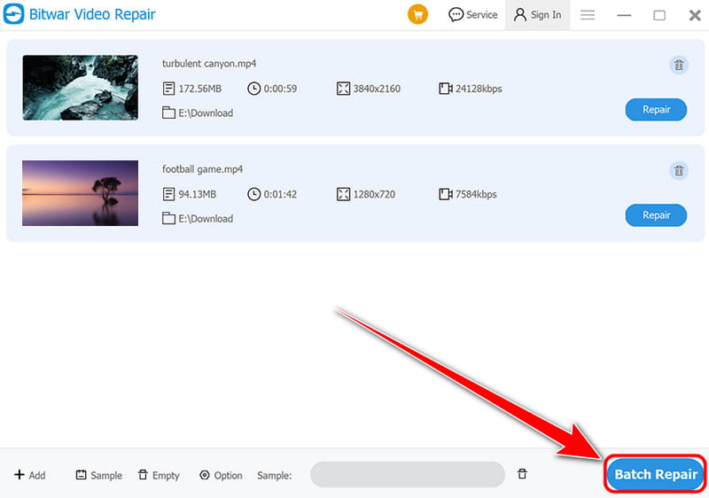 Stapelreparatur Bitwar
