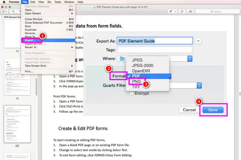 PDF in PNG umwandeln Mac