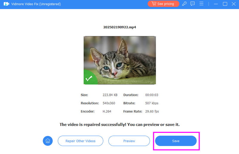 Save High Quality Video Vidmore