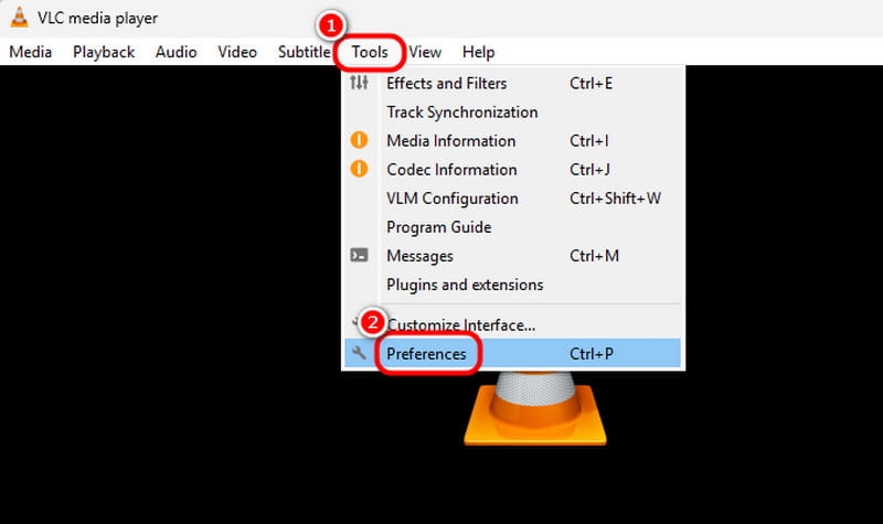 Werkzeuge – Einstellungen VLC