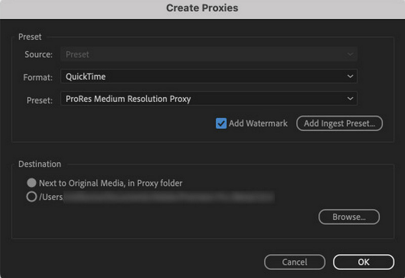 Use Proxy Edit