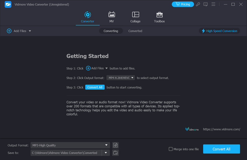 Vidmore‑Converter‑Seite