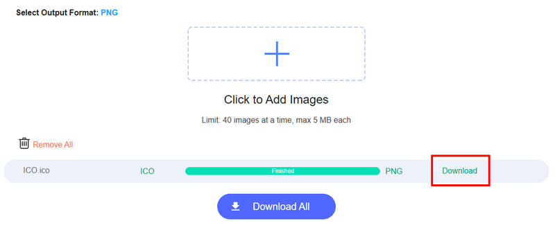 Herunterladen PNG speichern Vidmore
