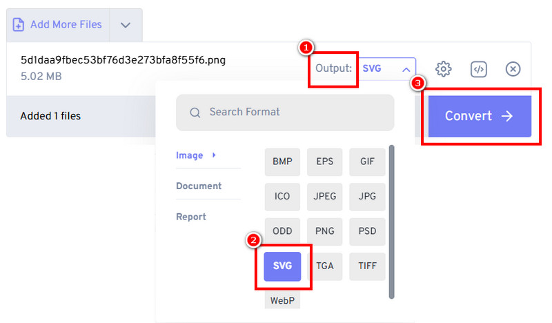 Konverter PNG zu SVG FreeConvert