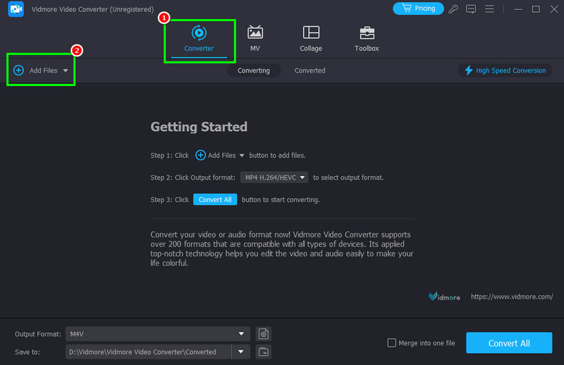Dateien hinzufügen konvertieren Vidmore