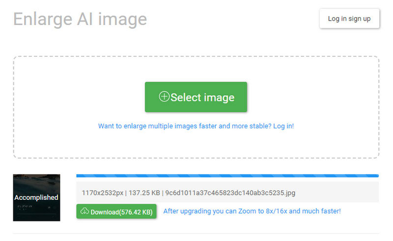 Bigjpg KI-Bild-Upscaler