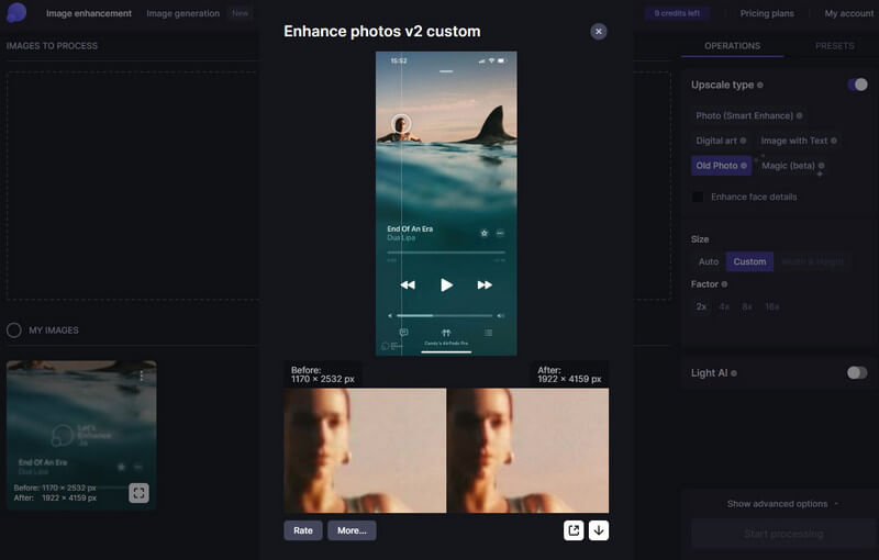 LetsEnhance KI-Bildverbesserung