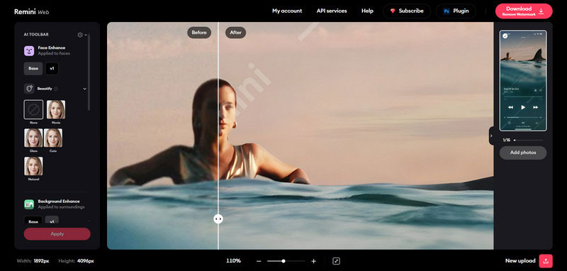 Remini KI-Foto-Enhancer