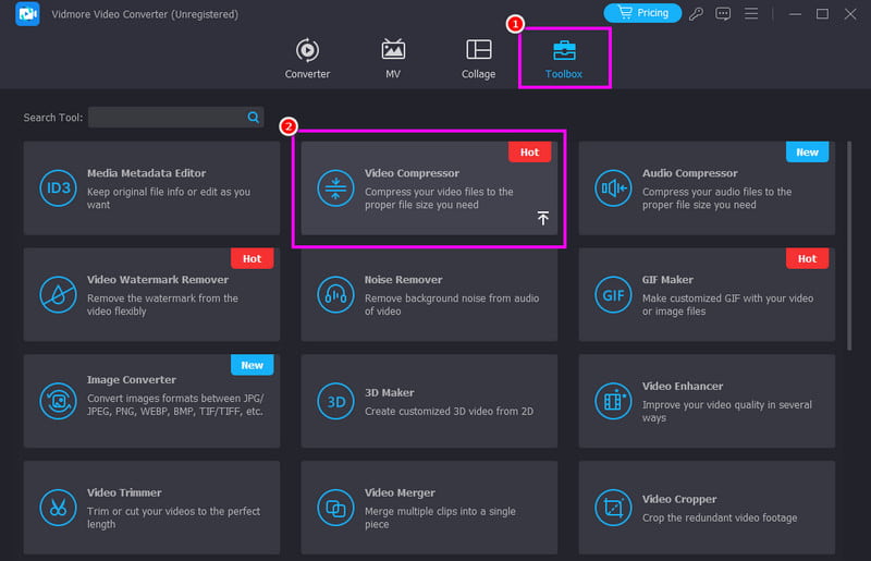 Toolbox Video Compressor Vidmore