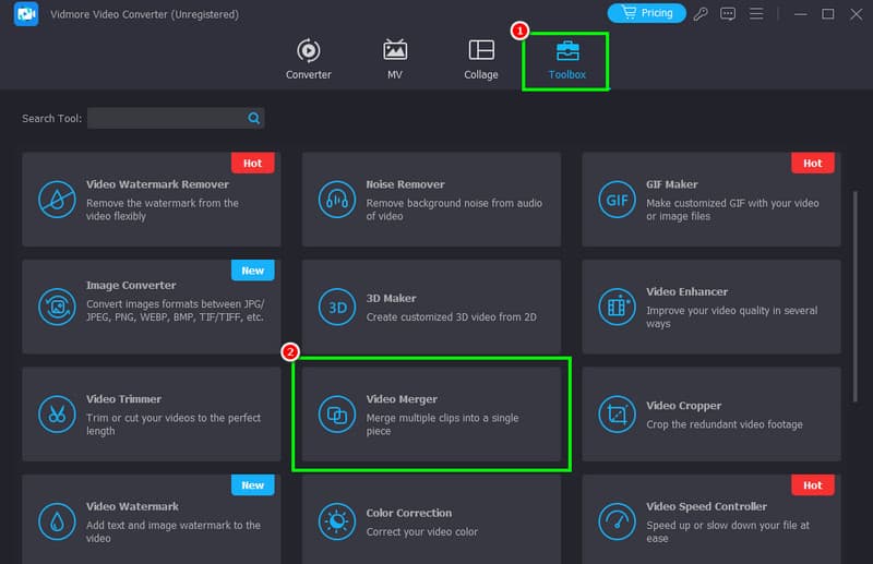 Toolbox Video Merger Vidmore