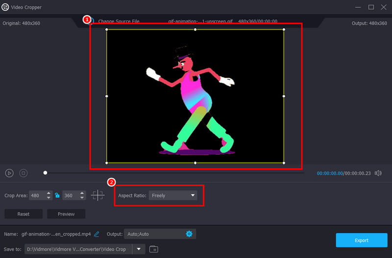 Animiertes GIF skalieren Vidmore
