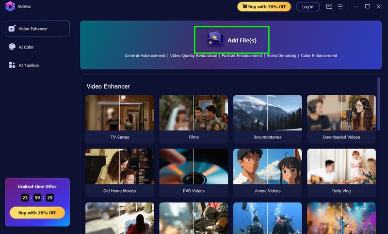 Dateien hinzufügen‑Schaltfläche Vidmore