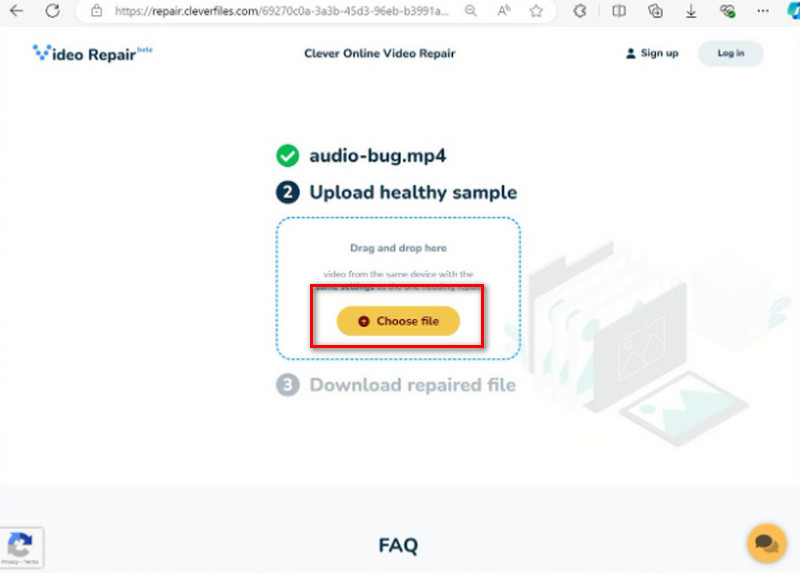 Online-Reparatur – Beispielvideo hochladen