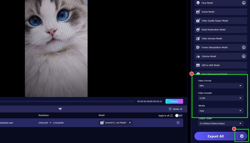 Zum Einstellungsbereich von Vidmore fortfahren