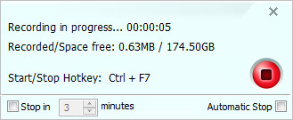 ACR-Aufnahme stoppen