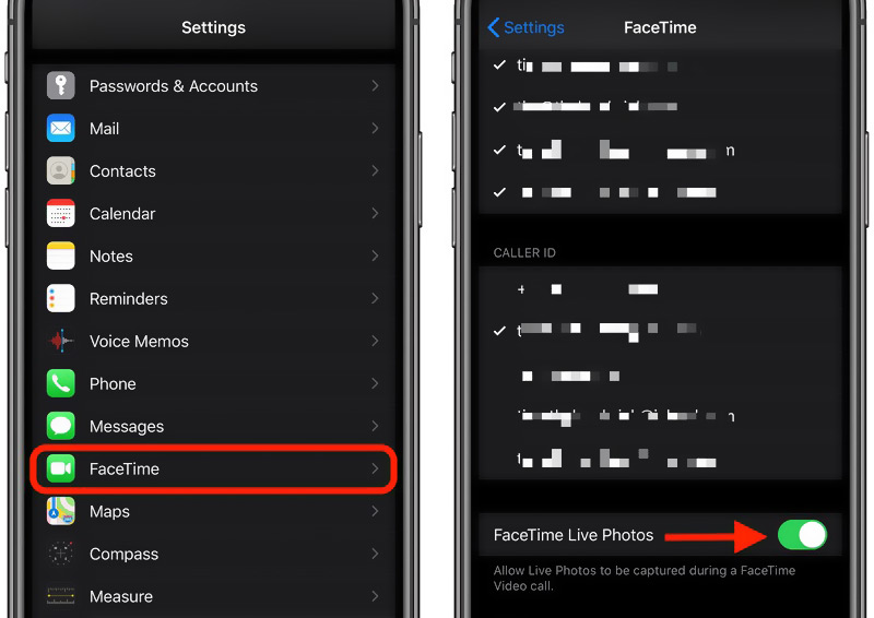 Aktivieren Sie Facetime-Live-Fotos