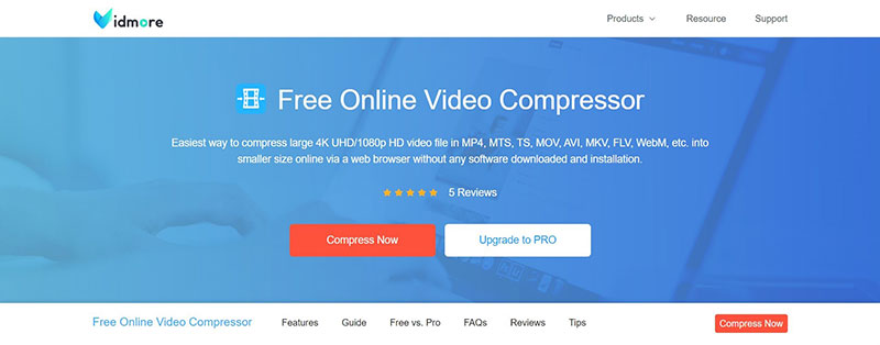 Vidmore Free Online Video Compressor Dateien hinzufügen