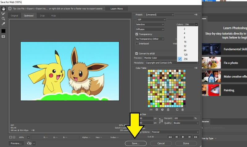 GIF-Datei in Photoshop speichern