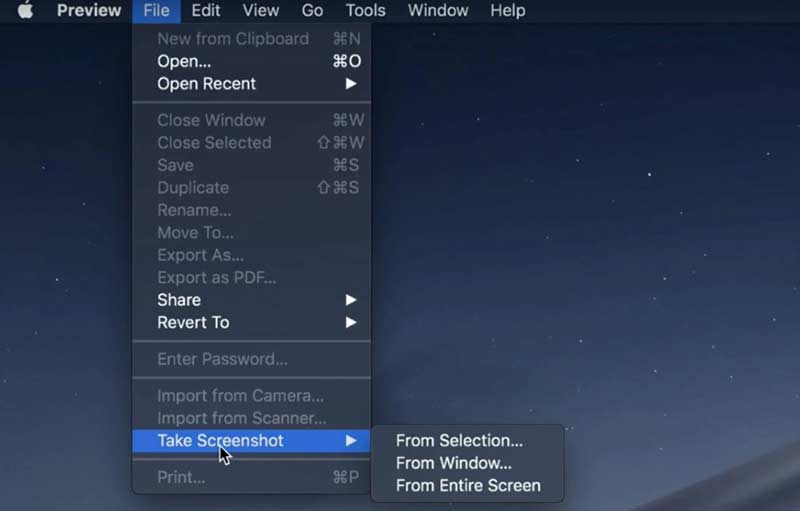 Screenshot mit Preview