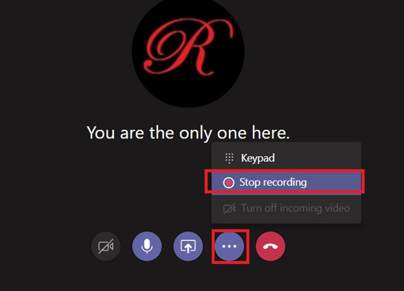 Aufzeichnung beenden