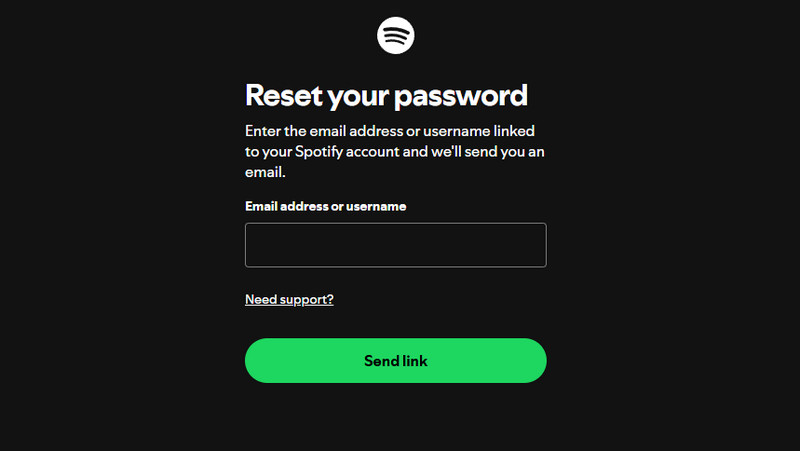 Spotify‑Passwort zurücksetzen