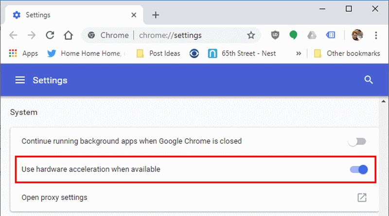 Hardwarebeschleunigung in Chrome deaktivieren