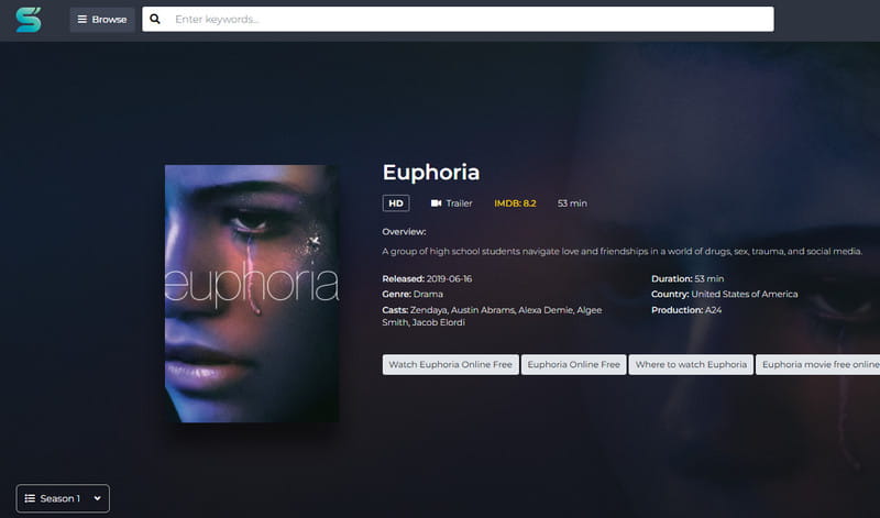 SFlix Euphoria ansehen