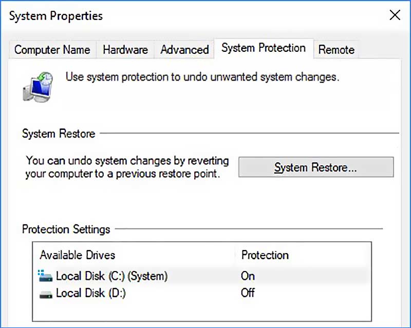 Systemwiederherstellung